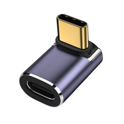 Adaptador USB4.0 40Gbps OTG USB-C 90 Graus - Conversor Rápido de Carregamento 100W 5A