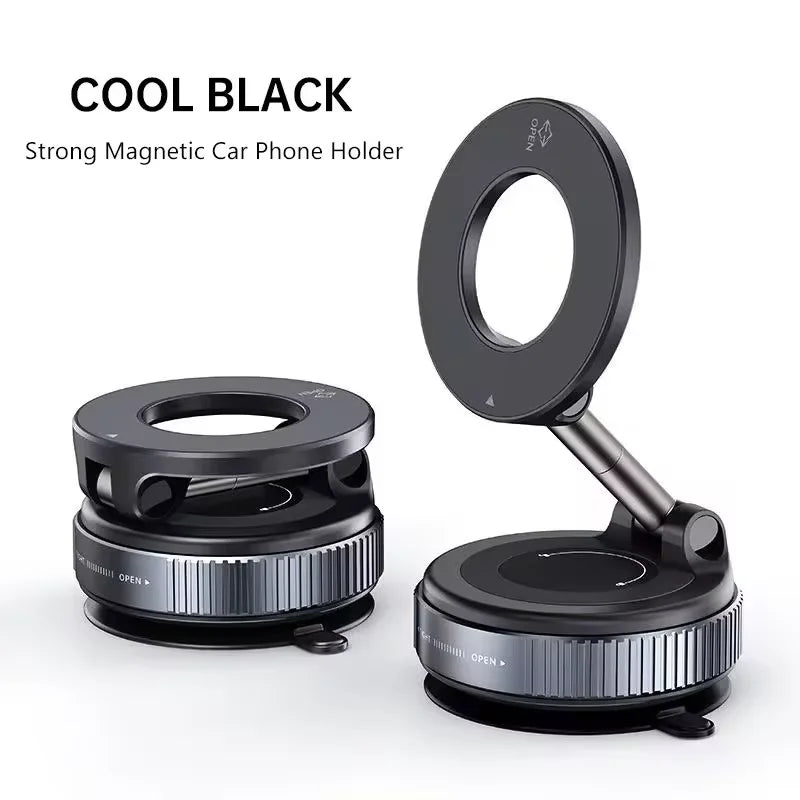 Suporte Magnético para Celular com Design Dobrável - Montagem 360° Ajustável para Carro