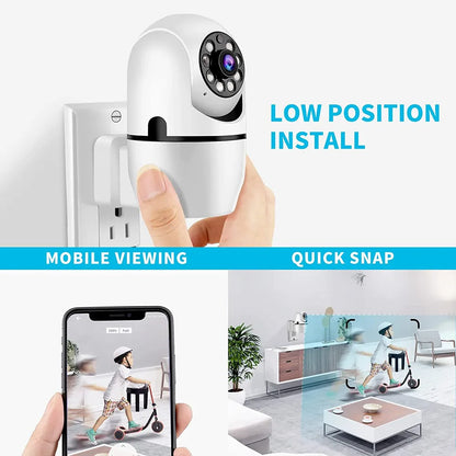 Câmera IP Tuya WiFi 1080P HD com Áudio Bidirecional e Visão Noturna