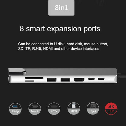 Estação de Docking USB 3.0 Type C com HDMI 4K e Adaptador Ethernet