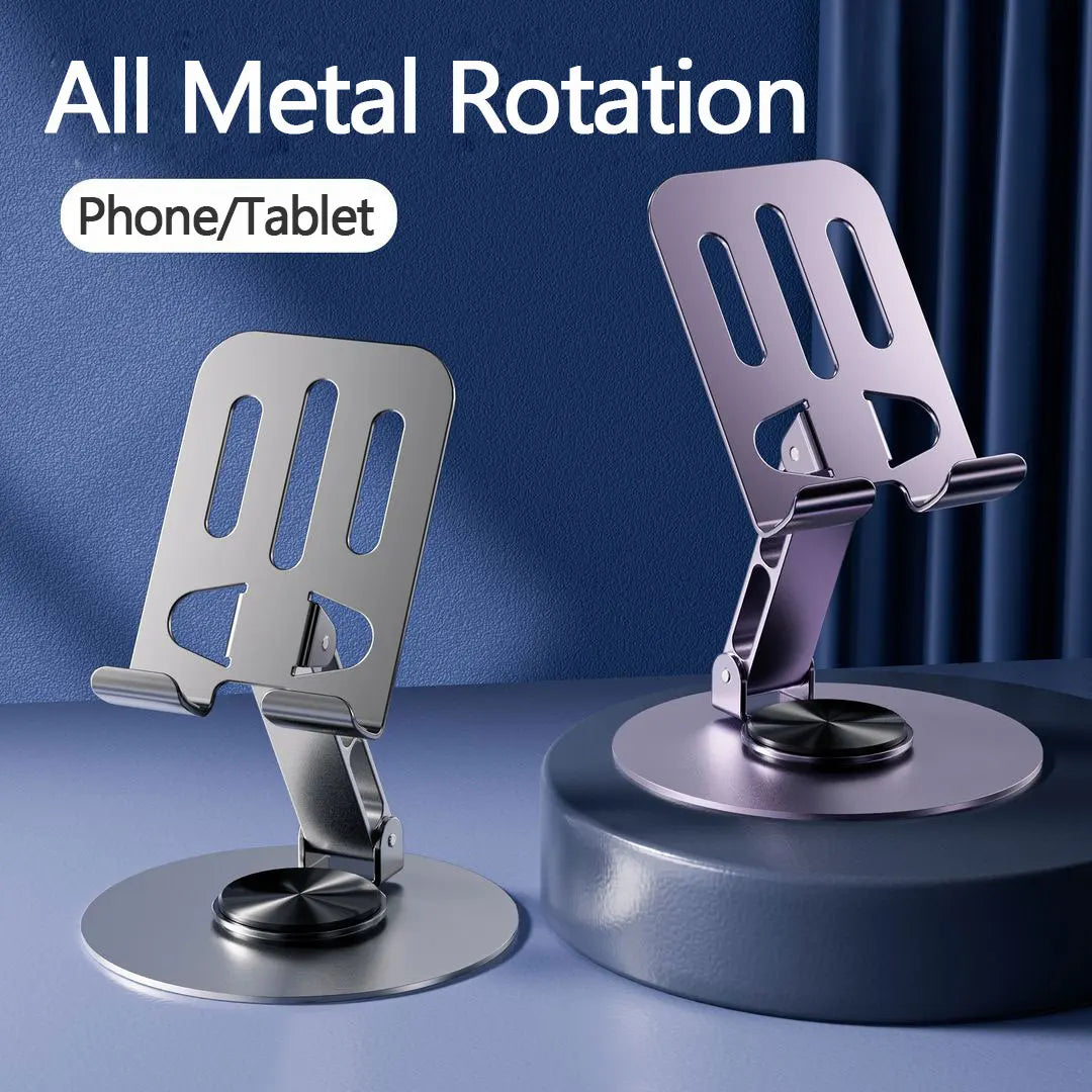 Suporte para Celular em Alumínio com Rotação 360° - Design Dobrável e Estável