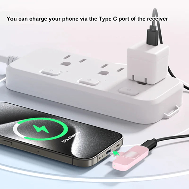Microfone Lavalier Sem Fio USB-C Mini para iPhone 17/16/15 e Android - Redução de Ruído para Gravações de Vlog e YouTube