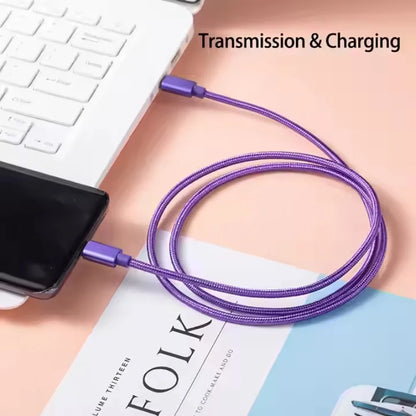 Cabo USB-C para USB-C Trançado em Nylon 66W - Carregamento Rápido