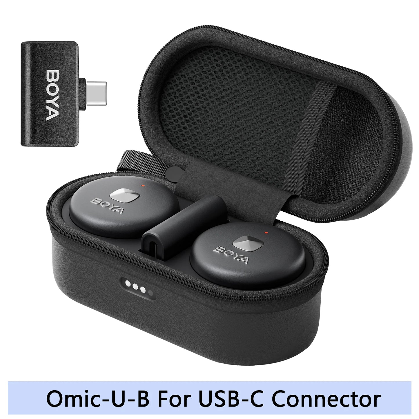 Microfone Lavalier Sem Fio BOYA Omic - Ideal para Vídeos e Transmissões ao Vivo