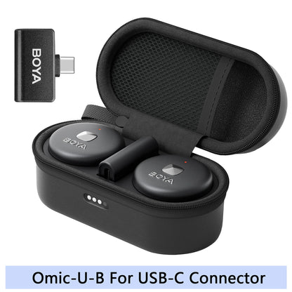 Microfone Lavalier Sem Fio BOYA Omic - Ideal para Vídeos e Transmissões ao Vivo