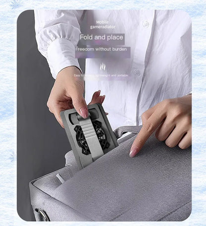 Suporte Universal de Metal para Celular com Ventiladores de Resfriamento - Mini Suporte Ajustável 360°
