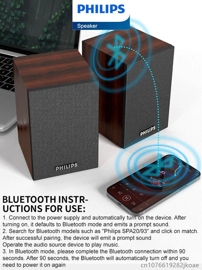 Caixa de Som Bluetooth Philips SPA20 com Som Surround 360°
