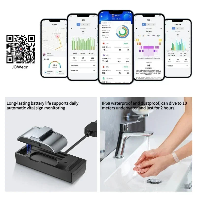 Pulseira Inteligente Monitor de Frequência Cardíaca e Pressão Arterial 2208A