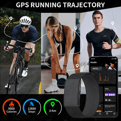 Pulseira Inteligente GPS com Monitor de Saúde e Lembrete de Chamadas