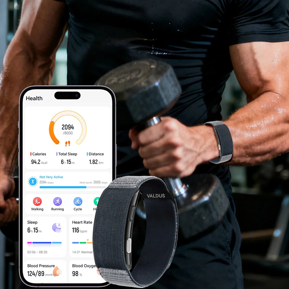 Pulseira Inteligente VALDUS VITRO ECG - Monitoramento de Saúde e Fitness